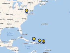 Mapa plavby