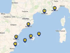 Mapa plavby